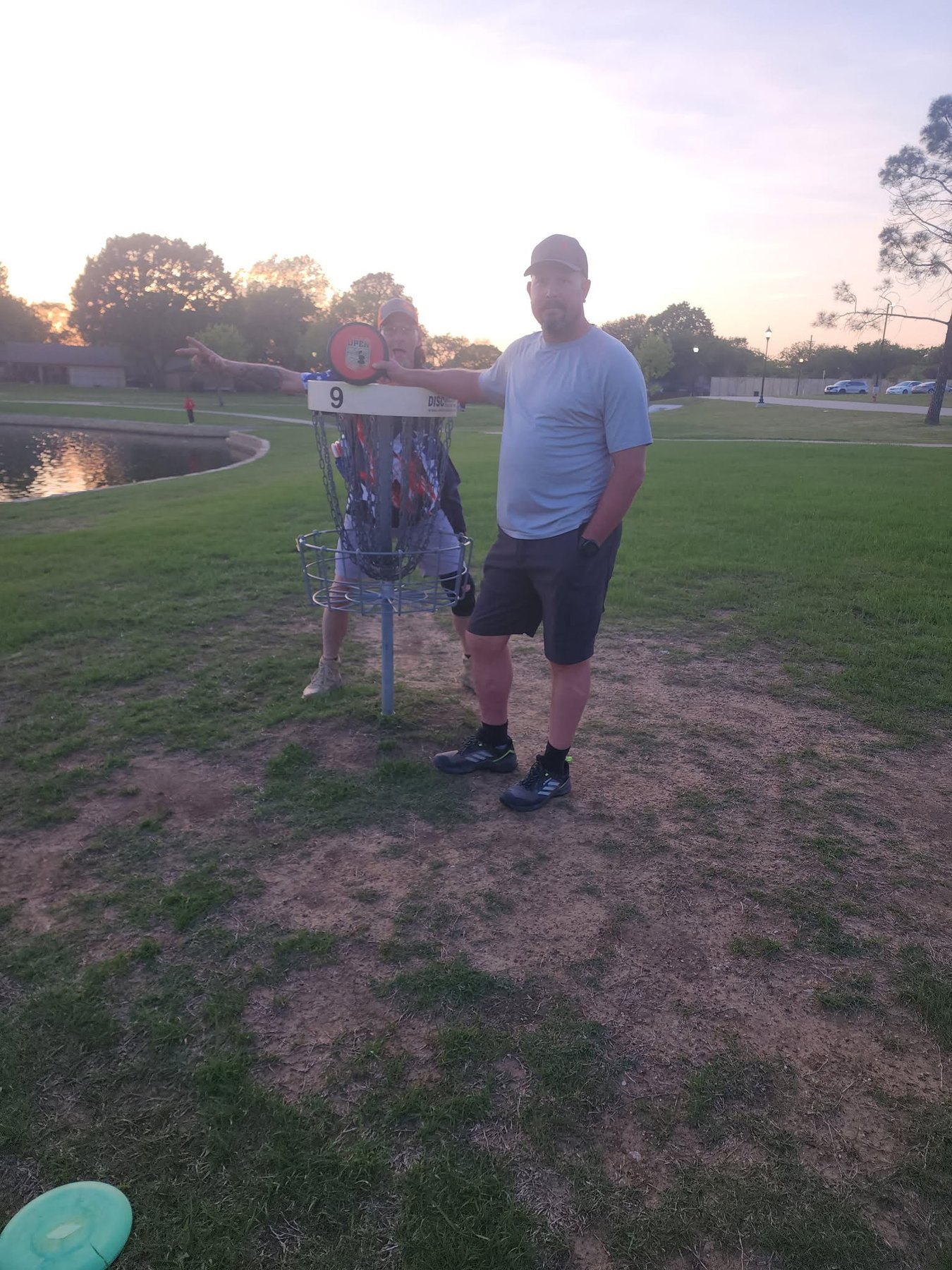 Scott Harper after acing hole 9 at Bedford Boys Ranch