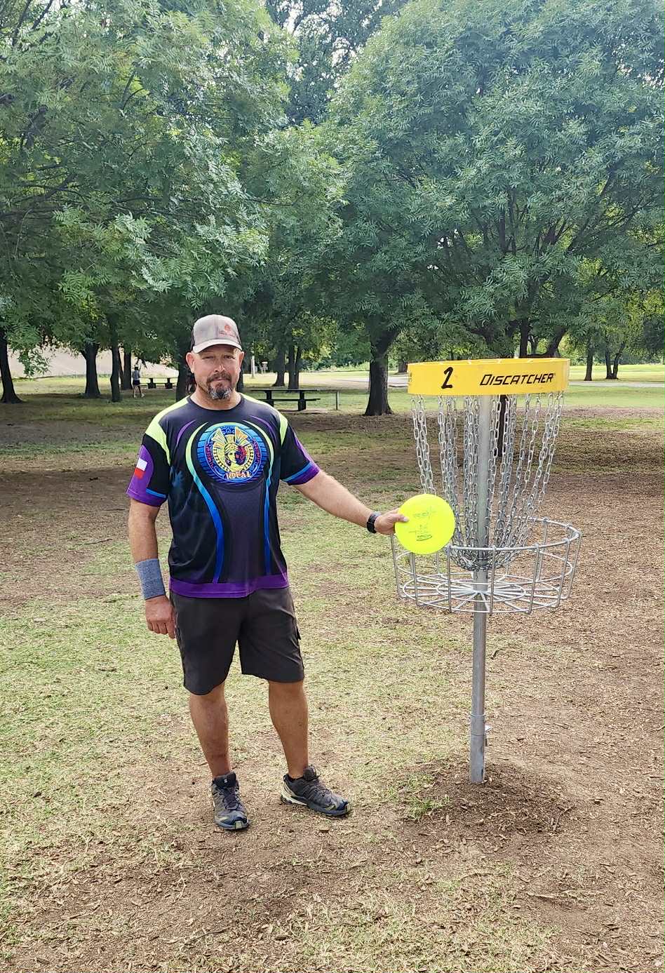 Scott Harper after acing hole 2 at North Park