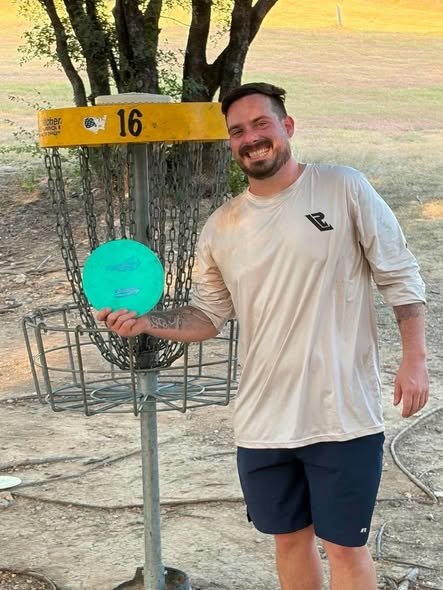 Taylor after acing hole 16 at North Park