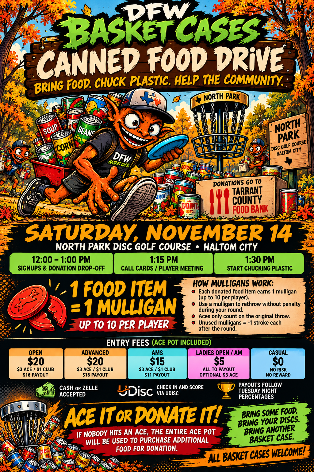 DFW Basket Cases Canned Food Drive — November 14, 2026